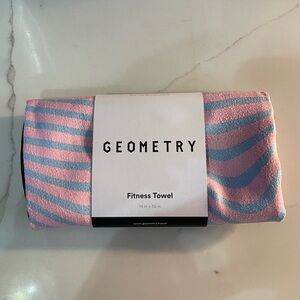 Geometry Pink and Blue Fitness Towel